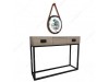 Console Moderno Compacto de Madeira com Tomada