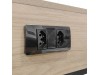 Console Moderno Compacto de Madeira com Tomada